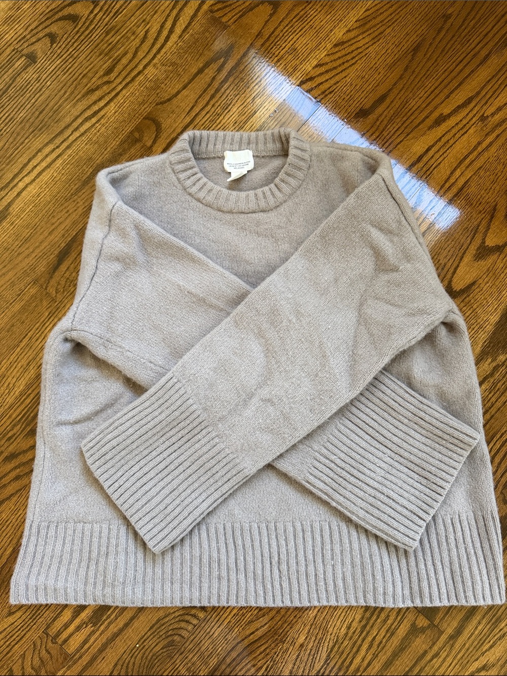 H&M Taupe XS Cashmere/Wool Blend Sweater